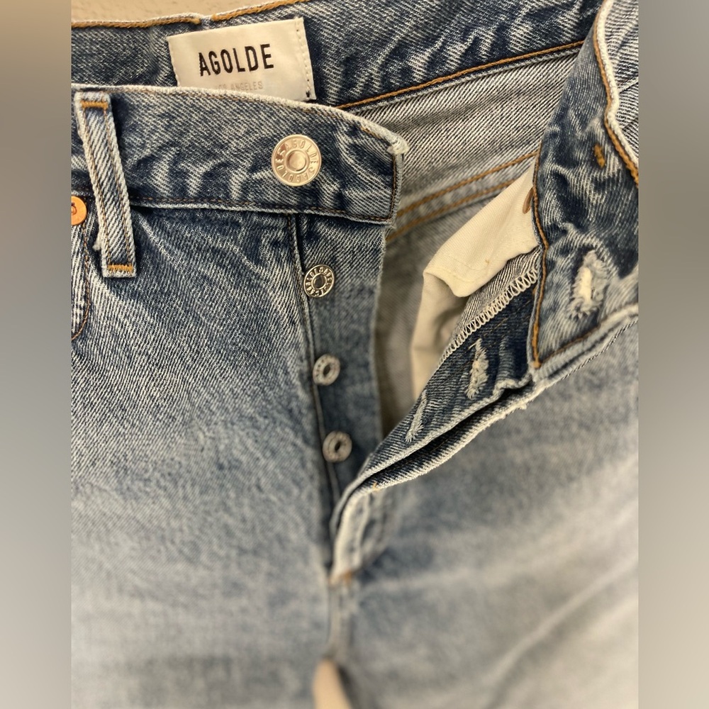 Agolde Riley High Rise Straight Crop - Size 26 - Picture 8 of 11